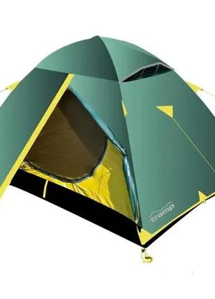 Палатка универсальная туристическая трехместная tramp scout 3 trt-056 зеленая