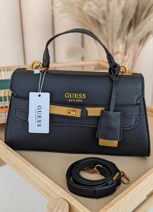 Сумка guess enisa черная гесс трендовая