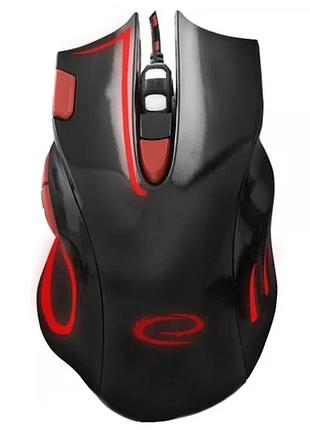 Мышь проводная esperanza mouse mx401 hawk 1.5м black-red
