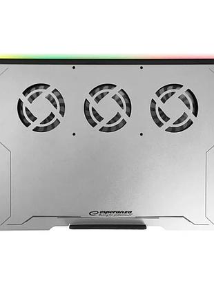 Підставка під ноутбук із rgb підсвічуванням esperanza notebook cooling pad egc108 boreas