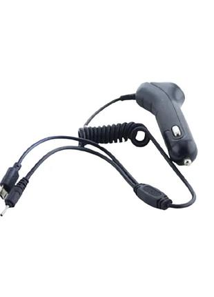 Автомобильное зарядное устройство 12v 2в1 nokia+micro черный
