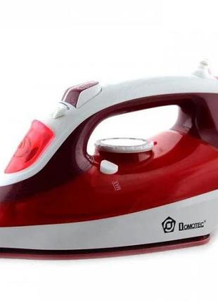 Праска з керамічною підошвою domotec ms-2201 (червоний) (2800 вт)