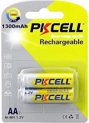 Аккумулятор aa pkcell aa1300-2b 1300mah 1.2v ni-mh rechargeable battery 2шт