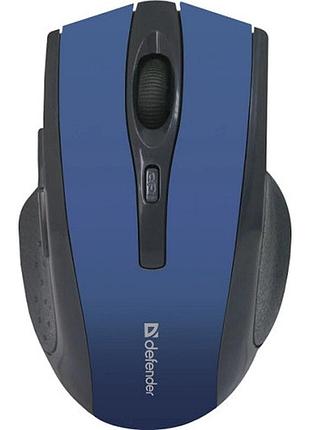 Мишка defender accura mm-665 бездротова 6кн 1200dpi чорно-синя