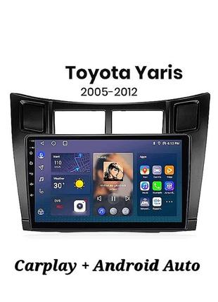 Магнітола android toyota yaris 2005-2012, 2/32, 4 ядра, carplay + рамка!