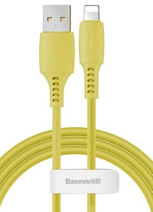 Кабель baseus caldc-0y usb am-lightning m 1.2м 2.4a жовтий