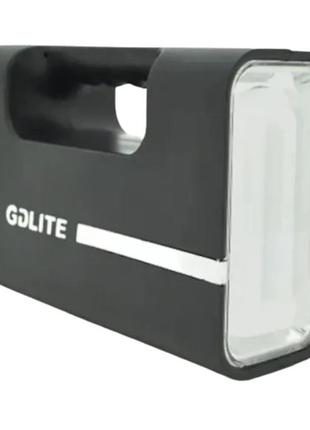 Ліхтар акумуляторний з функцією powerbank gdlite led-gd-1 із сонячною панеллю та 3 лампами чорний1 фото