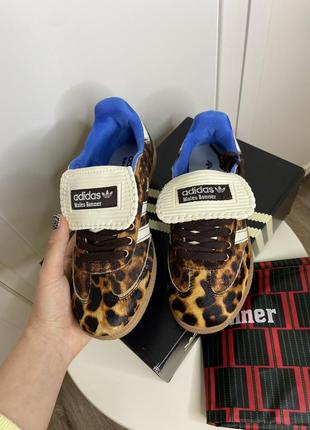 Коросівки adidas samba leopard, кроси, кеди кросівки леопардові колаборація wales bonner "pony leo"