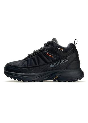 Брендовые мужские кроссовки merrell float pro black grey orange * blcow