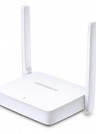 Маршрутизатор mercusys mw301r 300mbps 2хlan 2 антенны 2.4ггц white