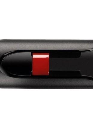 Usb флеш-накопичувач, флешка sandisk cruzer glide usb2.0 32gb black-red (sdcz60-032g-b35)