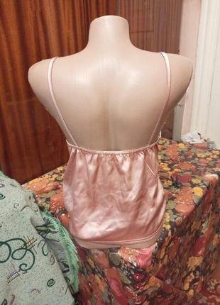 Нюдовый сатиновый топ утяжка3 фото