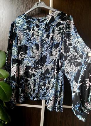 Шикарная, блуза блузка цветы. вискоза7 фото