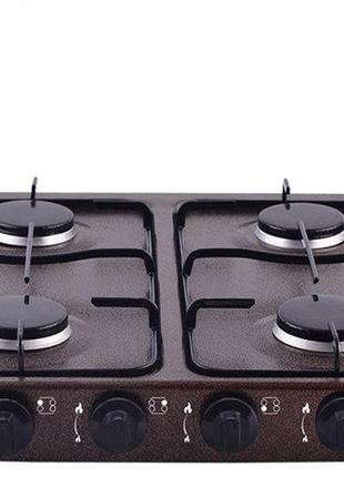 Настольная газовая таганка плита domotec ms 6604 0.54 квтх4 на 4 конфорки