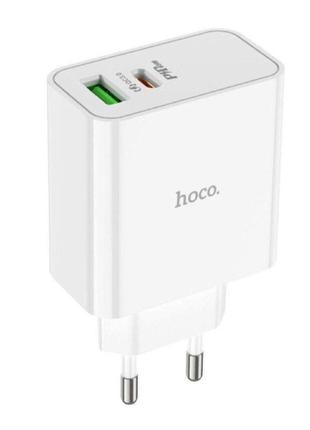Зарядное устройство hoco c113a awesome pd65w dual port(1a1c) charger white