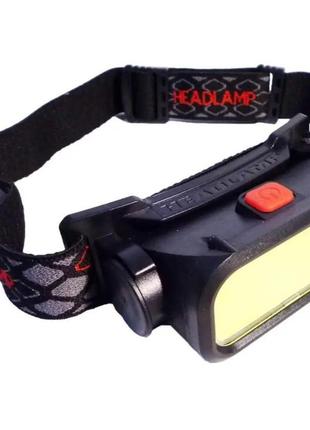 Ліхтар налобний head lamp cob 008 8773 usb black