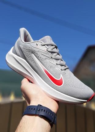 Nike zoom серые с красным2 фото