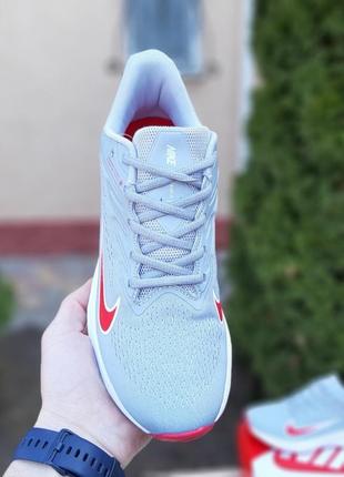 Nike zoom серые с красным3 фото