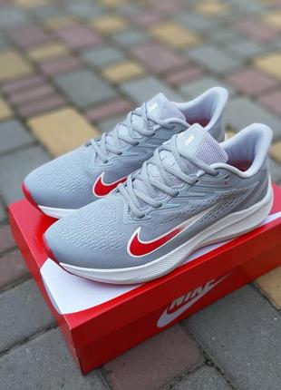 Nike zoom серые с красным5 фото