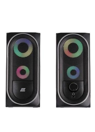 Акустическая система 2.0 2e 2e-pcs234bk rgb 6вт usb 2.0/3.5мм mini jack black