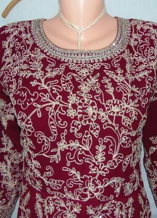 Восточное,индийское платье в камнях с вышивкой р.m-l4 фото