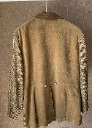 Стильный комбинированный пиджак винтаж4 фото