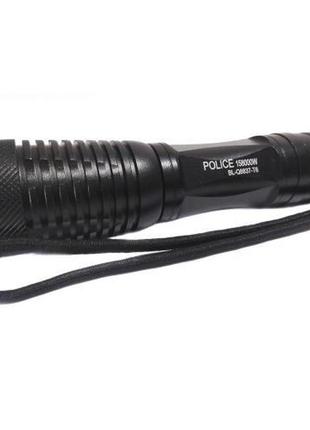 Тактический стволовый фонарик police bl-q8837-t6 8800 mah 1000 lm черный