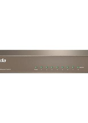 Коммутатор tenda teg1008d 8 port 10/100/1000base tx desktop металлический корпус