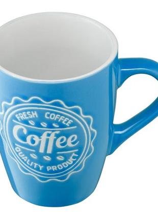 Керамічна чашка ardesto coffee з візерунком 330мл синій (ar3469bl)2 фото
