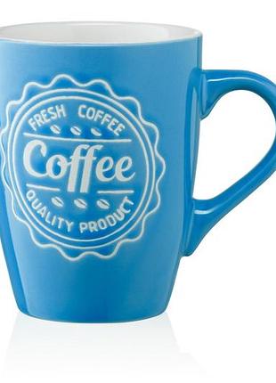 Керамическая чашка ardesto coffee с узором 330мл синий (ar3469bl)