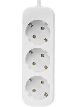 Сетевой фильтр с заземлением defender e318 1.8м/3 розетки/2200 вт белый (992210)