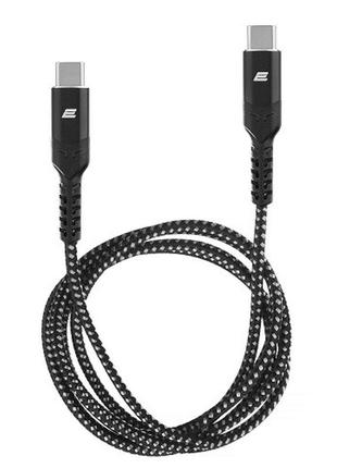 Кабель зарядки/синхронизации 2e 2e-ccccal-wh usb-c-usb-c 1м 240вт плетеный черный
