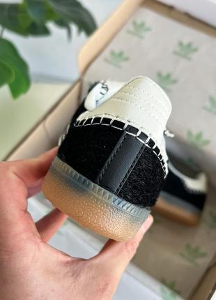 Кожаные кроссовки adidas samba wales bonner black/white4 фото
