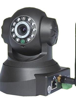 Ip беспроводная поворотная камера с инфракрасной подсветкой wi-fi t 9818 rw