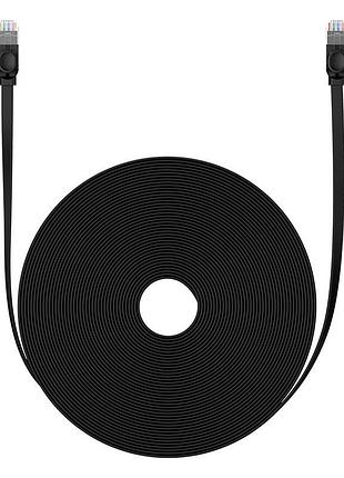 Патч-корд baseus high speed cat6 gigabit ethernet cable (flat cable) 30m (b00133205111-02) black