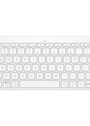 Клавиатура беспроводная hp 350 multi-device компактная мембранная белая (692t0aa)