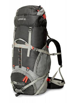 Туристический рюкзак для многодневных походов travel extreme denali 55l black+red