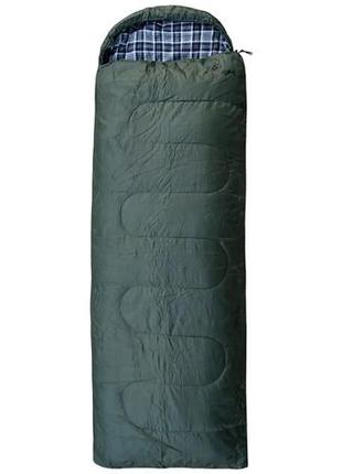 Спальний мішок трисезонний totem ember plus xxl tts-015-l 190/75 ковдра з капюшоном олива