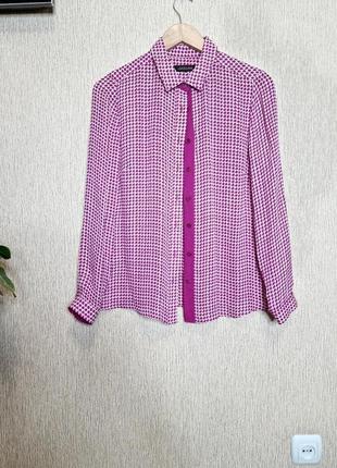 Шикарная шелковая рубашка, блуза jaeger, оригинал, 100% натуральный шелк