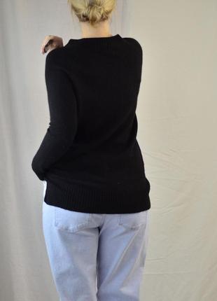 8403\100 чорний кашеміровий італійський светр bartolini m2 фото