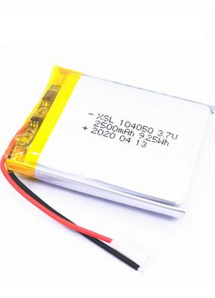 Аккумулятор 104050 li-pol 3.7в 2500мач для dvr gps mp4 mp3 смартфонов