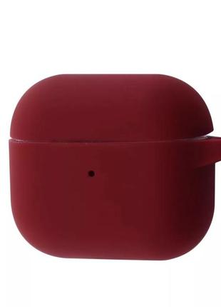 Чохол для навушників prc silicone case new for airpods 3 bordo1 фото