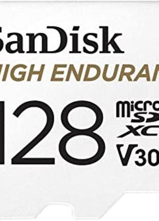 Карта памяті microsdxc sandisk high endurance 128gb class 10 v30 (100mb/s) +adaptersd sdsqqnr-128g-gn6ia