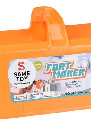 Игровой набор same toy - fort maker для игры в снегу 2 в 1 зеленый (618ut-1)1 фото