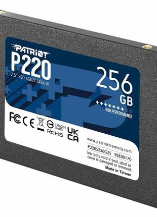 Твердотельный накопитель ssd жесткий диск patriot p220 256gb 2.5" sataiii tlc(p220s256g25)