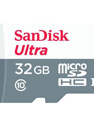 Карта памяти microsdxc sandisk ultra 32gb class 10 a1 (100mb/s) sdsqunr-032g-gn3mn