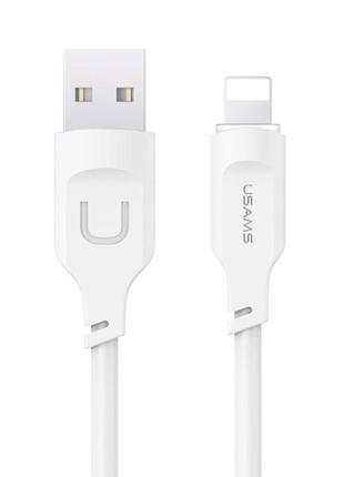 Кабель charge\otg usams us-sj565 usb to lightning 2.4a 1.2m white (sj565usb02)