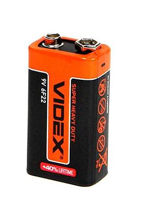 Батарейка крона videx cr-9v 6f22 9в , батарея, солевая