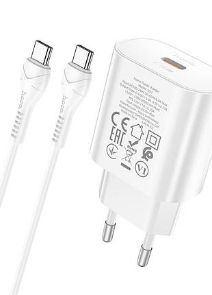 Адаптер сетевой hoco type-c to type-c cable jetta charger set n22 |type-c, 25w/3a, pd| 6