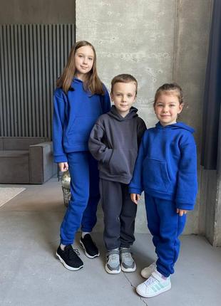 Дитячі теплі костюмчики унісекс оверсайз підійдуть як дівчаткам так і хлопчикам (підліткові по ціні 755) 8 кольорів